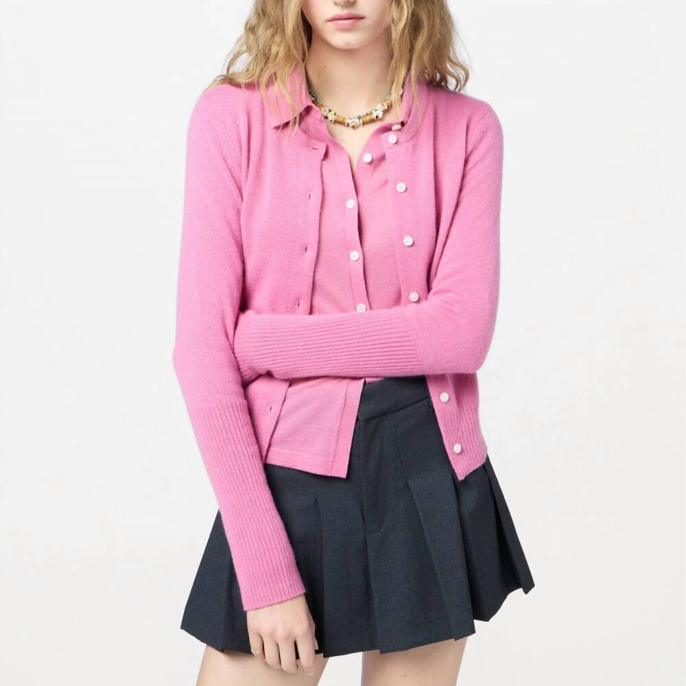 NEW GUEST IN RESIDENCE jane cardigan in rose